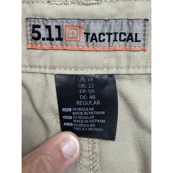 5.11 Tactical Pants Women’s Sz 18 Regular Khaki Ripstop Work Grunge - Picture 6 of 15